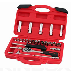 25pcs 1/4 "Dr.Socket Wrench Set Tool Box portable