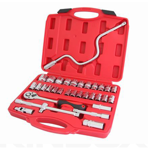 34PCS 1/2 "DR.Socket Wrench Set Hard Carry Tool Box