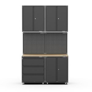 Armoire de rangement pour coffre à outils en tôle d'acier laminée à froid, 7 pièces