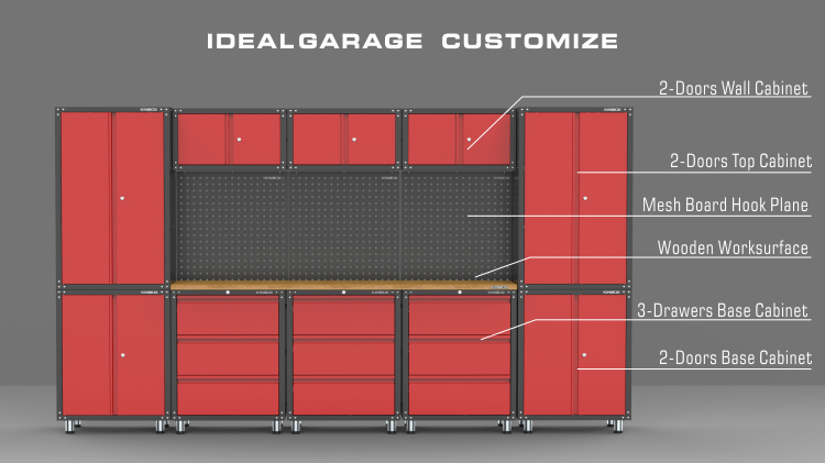 14 pi&egrave;ces le meilleur collier de garage populaire et le stockage