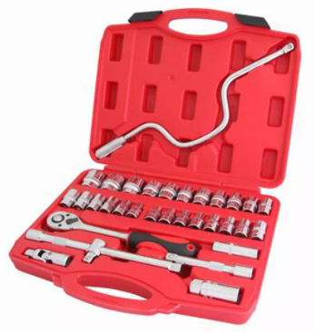 34pcs Dr.Socket Krench Set Coffret Dur Dur Carry Tool