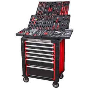 Kinbox 248 Piece BMC Tray Professional Handcart Handcart Durable Multifonctional Tool Kit, Panneau métallique mis à niveau, prend en charge la personnalisation