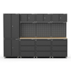 Chariot d'armoire à outils en acier de 12 pièces pour garage à domicile avec système de verrouillage personnalisé en acier enduit de poudre et options OEM/ODM/OBM